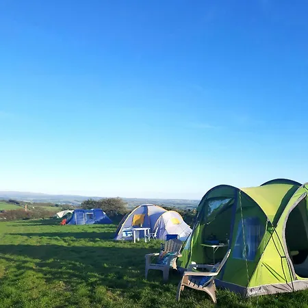 Campsite Summit Kit Hill Cornwall Panoramic Views Grass Pitch From 15pn Or Bella Bell Tent 75pn