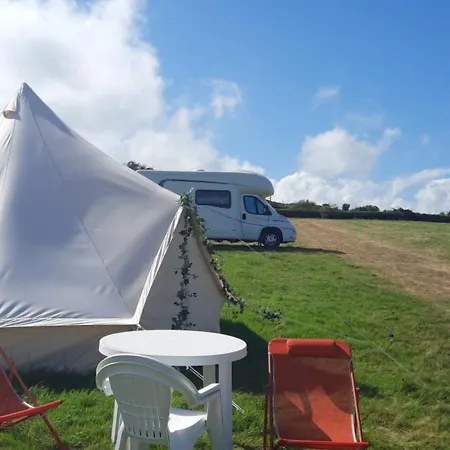 Summit Kit Hill Cornwall Panoramic Views Grass Pitch From 15pn Or Bella Bell Tent 75pn *